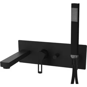 Vodovodní baterie Paffoni Vanová baterie pod omítku, s příslušenstvím a tělesem, matná černá - RIN001NO