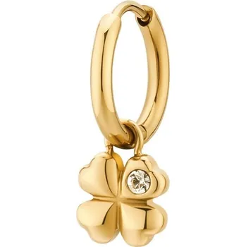 Náušnice Pozlacená single náušnice Čtyřlístek 2v1 Chakra BHKE134 Brosway