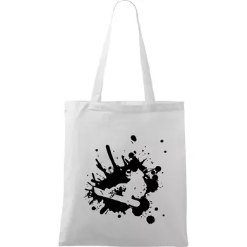 Snowboard splash - Taška bavlněná - 42 x 38 cm ( Bílá )