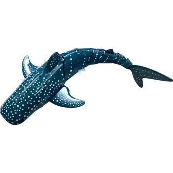 RC model auta RC žralok 35×14×10 cm Modrý dálkově ovládaný model do vody 2 rychlosti 360° rotace Vodotěsná konstrukce Simulační páteř Realistický pohyb
