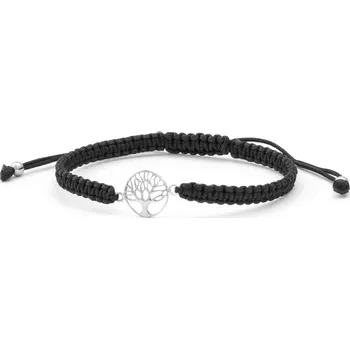 Náramek Šňůrkový černý kabala náramek Strom života AGB535 Beneto Exclusive
