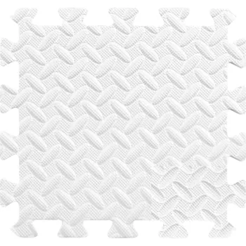8 ks EVA pěnová podložka 30 x 30 x 0,6 cm Protiskluzová puzzle podlaha Voděodolná pěna pro cvičení dětský pokoj domácí fitness bílá