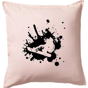 Polštář Snowboard splash - Polštář 50x50 - 50x50 - Pouze potah ( Světle růžová )