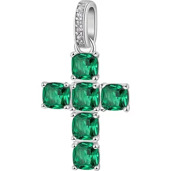 Přívěsek Stříbrný přívěsek Křížek se zirkony Fancy Life Green FLG115 Brosway