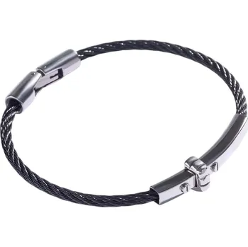 Náramek Černý ocelový náramek pro muže MCGB5001BS Marc Malone