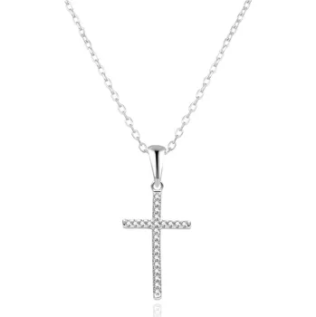 Náhrdelník Stříbrný náhrdelník Křížek AGS1595/47 (řetízek, přívěsek) Agato