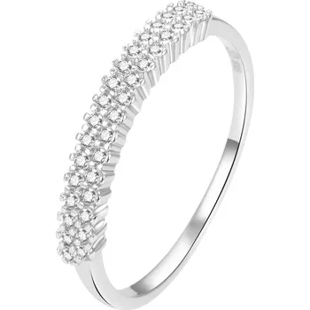 Prsten Krásný stříbrný prsten s čirými zirkony AGG408 Beneto / Obvod: 54 mm - 54 mm