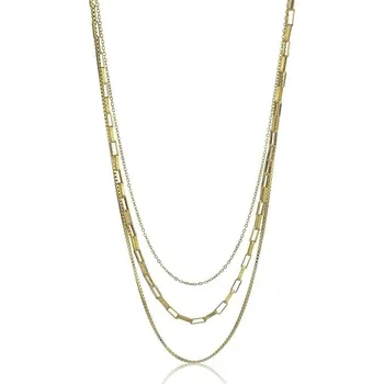 Náhrdelník Trojitý pozlacený náhrdelník Francesca Gold Necklace MCN24014G Marc Malone