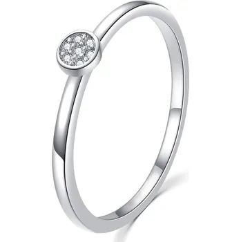 Prsten Třpytivý stříbrný prsten s čirými zirkony R00020 Moiss / Obvod: 46 mm - 46 mm