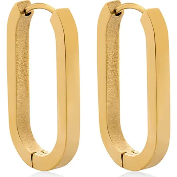 Náušnice Nestárnoucí pozlacené oválné náušnice VAAXF342G Troli