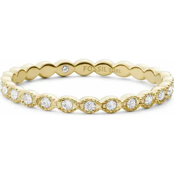 Šperk Elegantní pozlacený prsten s krystaly Vintage Twist JF03749710 Fossil / Obvod: 52 mm - 52 mm