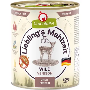 Krmivo pro psa 24x800g GranataPet Liebling's Mahlzeit PUR - zvěřina