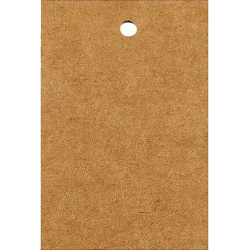 Náramek Papírová visačka / jmenovka 40x60 mm, malé, hnědá přírodní