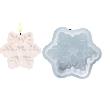 Nádoba na led Silikonová forma 6,7 x 6 cm Sněhová vločka Formička na odlévání vosku, pryskyřice, sádry, mýdla a vánočních ozdob