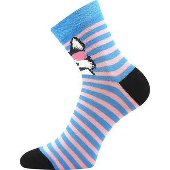 Dívčí oblečení BOMA dívčí ponožky Ley-A pejsek růžovo modrá