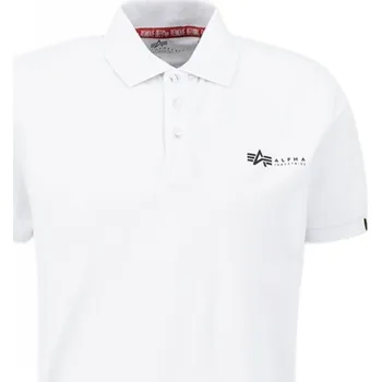 Pánské tričko Polokošile Alpha Industries malé logo - bílá M
