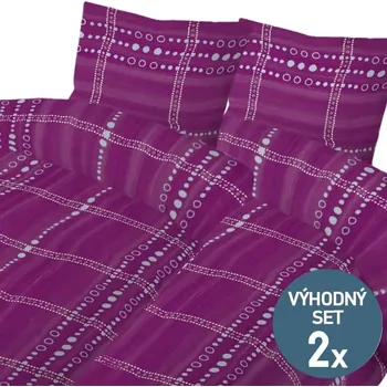 Povlečení KNITVA Saténové ložní povlečení ze 100% bavlny PENELOPE 2x140/200 + 2x70/90