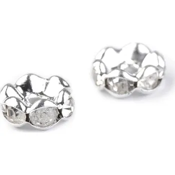 Přívěsek Šatonová rondelka Ø8 mm, barva 1 crystal