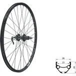 Zapletené kolo zadní KLS DRAFT DSC R, 27,5", black BLACK