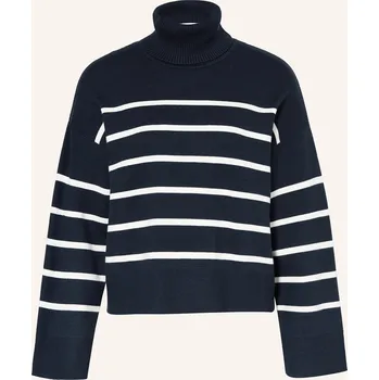 Dámský svetr Selected Femme Dámský Svetr S Rolákem, tmavě modrá / bílá, 36