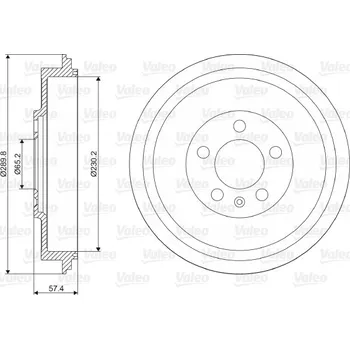 Brzdový buben Brzdový buben VALEO 237085