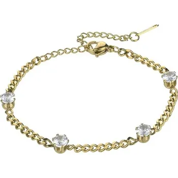 Náramek Pozlacený náramek s čirými zirkony Amelia MCB24032G Marc Malone