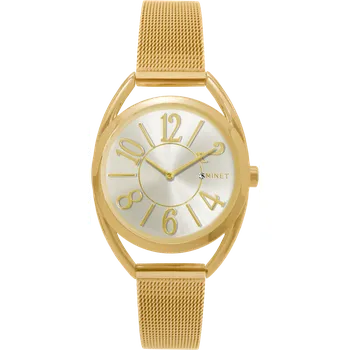 Hodinky MINET Zlaté dámské hodinky s čísly ICON GOLD MESH MWL5088