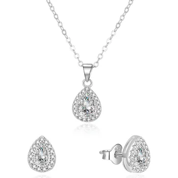 Souprava šperků Oslnivá souprava šperků se zirkony AGSET188R (náhrdelník, náušnice) Beneto