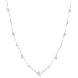 Slušivý ocelový náhrdelník s umělými perlami Wisdom SWI07 S Agapo