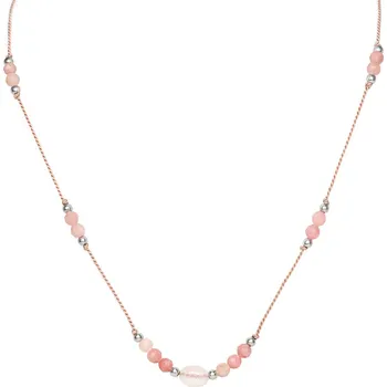 Náhrdelník Šňůrkový náhrdelník s angelitem a růženínem HE13K3S-LP Agato