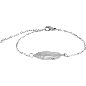 Náramek Stylový ocelový náramek s peříčkem Troli