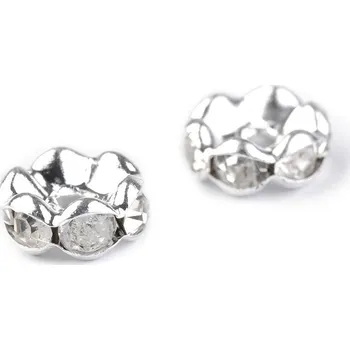 Přívěsek Šatonová rondelka Ø8 mm Varianta: 1 crystal, Balení: 100 ks