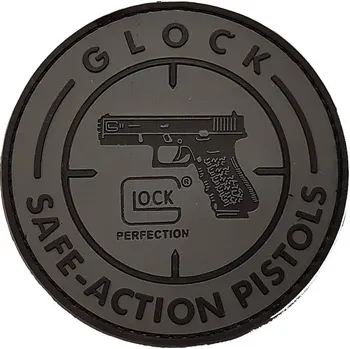 Nášivka Plastové 3D patche GLOCK Patch Šedá