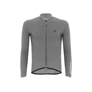 cyklistický dres Dres PISSEI Primapelle Invernale Grigio/Melange XL