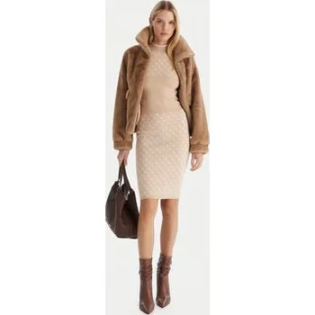 Dámská sukně Guess Pouzdrová sukně W4BD53 Z37K0 Béžová Regular Fit XXL