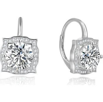 Náušnice Stříbrné třpytivé náušnice AGUC2694 Beneto