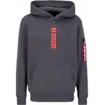 Mikina Alpha Industries Puff Prin Hoodie Vintage Grey M