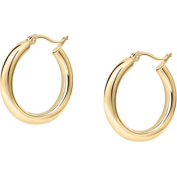 Náušnice Pozlacené minimalistické kruhy z oceli LPS01AYQ113 La Petite Story