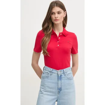 Pánské tričko Polo tričko Tommy Hilfiger WW0WW43225 červená 33A, vel. XS
