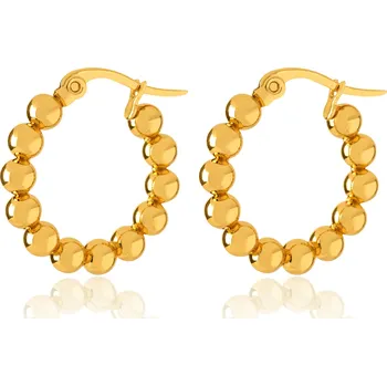 Náušnice Módní pozlacené korálkové náušnice kruhy Troli