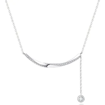 Náhrdelník Elegantní stříbrný náhrdelník se zirkony ETERNITY N0000880 Moiss