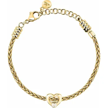 Náramek Elegantní pozlacený náramek z oceli Srdce Drops SCZ1424 Morellato