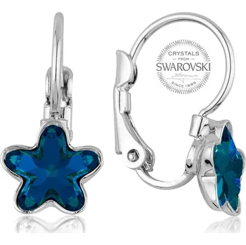 Náušnice Dívčí náušnice s modrým krystalem STARBLOOM Levien