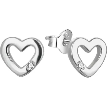 Náušnice Něžné stříbrné náušnice Srdíčka AGUP3461 Agato