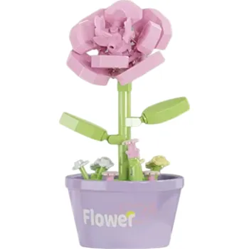 ostatní stavebnice Kytice květin Růže 4,5 x 4,3 x 8,5 cm 95 ks Mini mikro stavebnice Květinové bloky DIY sada pro děti i dospělé Kreativní dekorace dárek