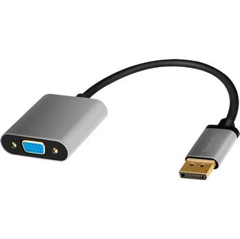 Video kabel Adaptér DisplayPort na VGA 1080p 60 Hz, hliníkový, 0.15 m