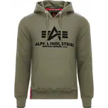 Mikina Alpha Industries s kapucí Basic Hoodie olive 2XL