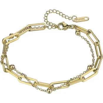 Náramek Dvojitý řetízkový náramek Holly Gold Bracelet MCB24021G Marc Malone