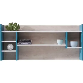 Psací stůl Prodloužení psacího stolu Legimi LG11, Barva: bílý / dub + modrý MIRJAN 5903211039829