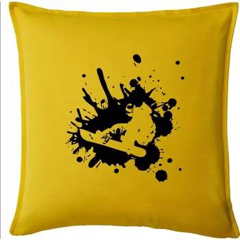 Polštář Snowboard splash - Polštář 50x50 - 50x50 - Pouze potah ( Žlutá )